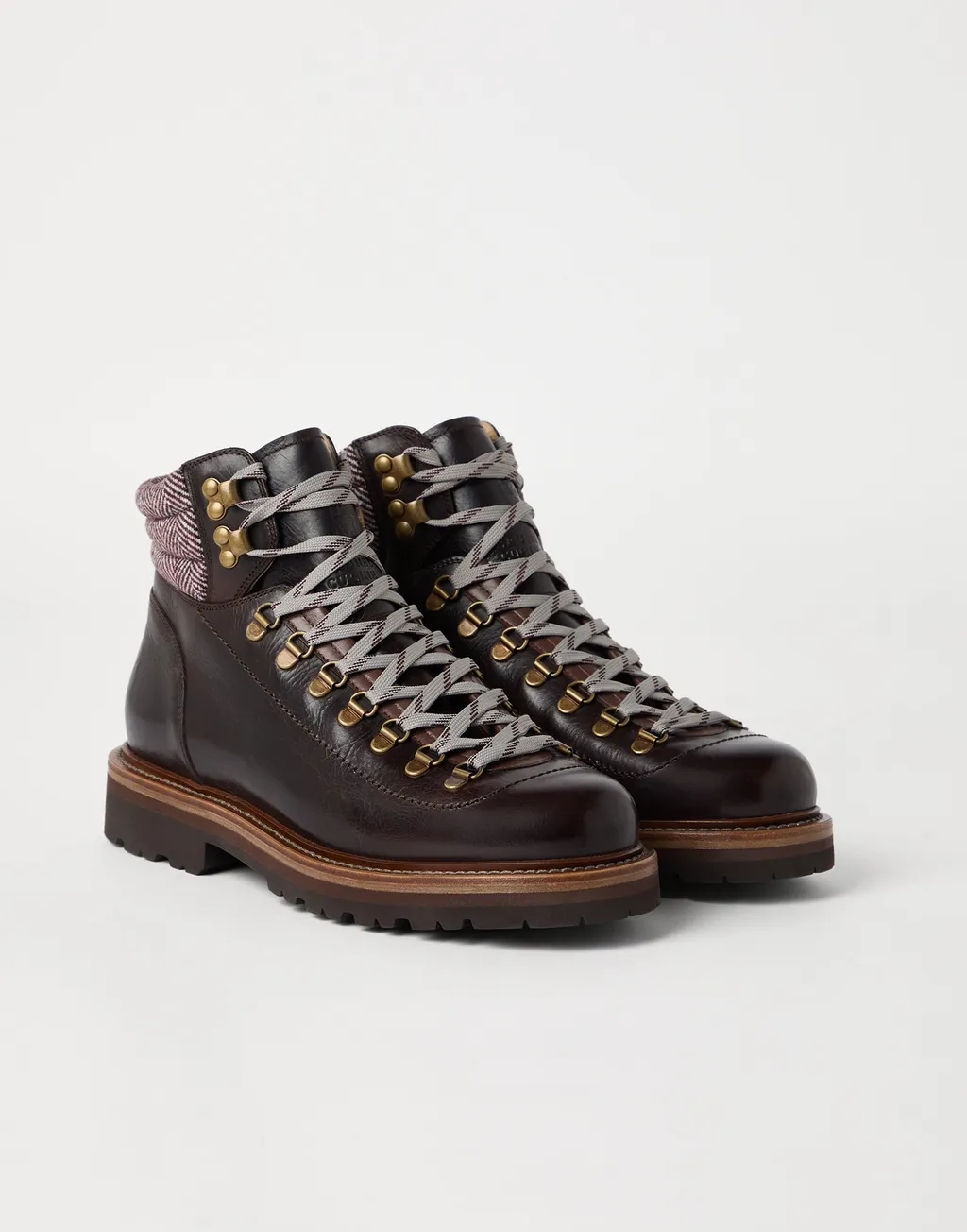 Herringbone Insert Ankle Boots