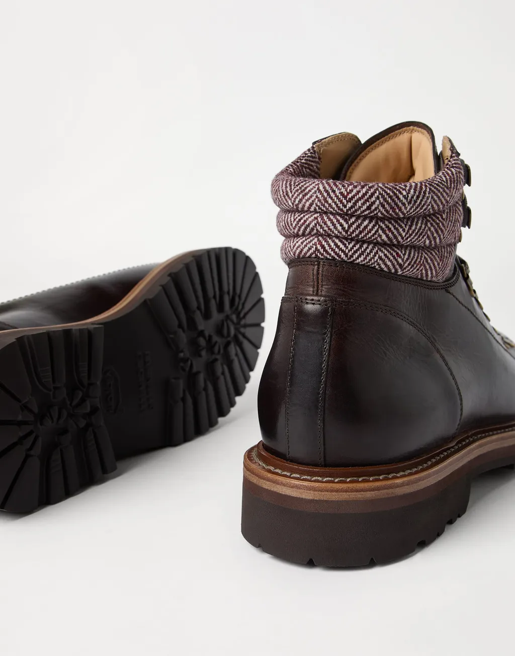 Herringbone Insert Ankle Boots