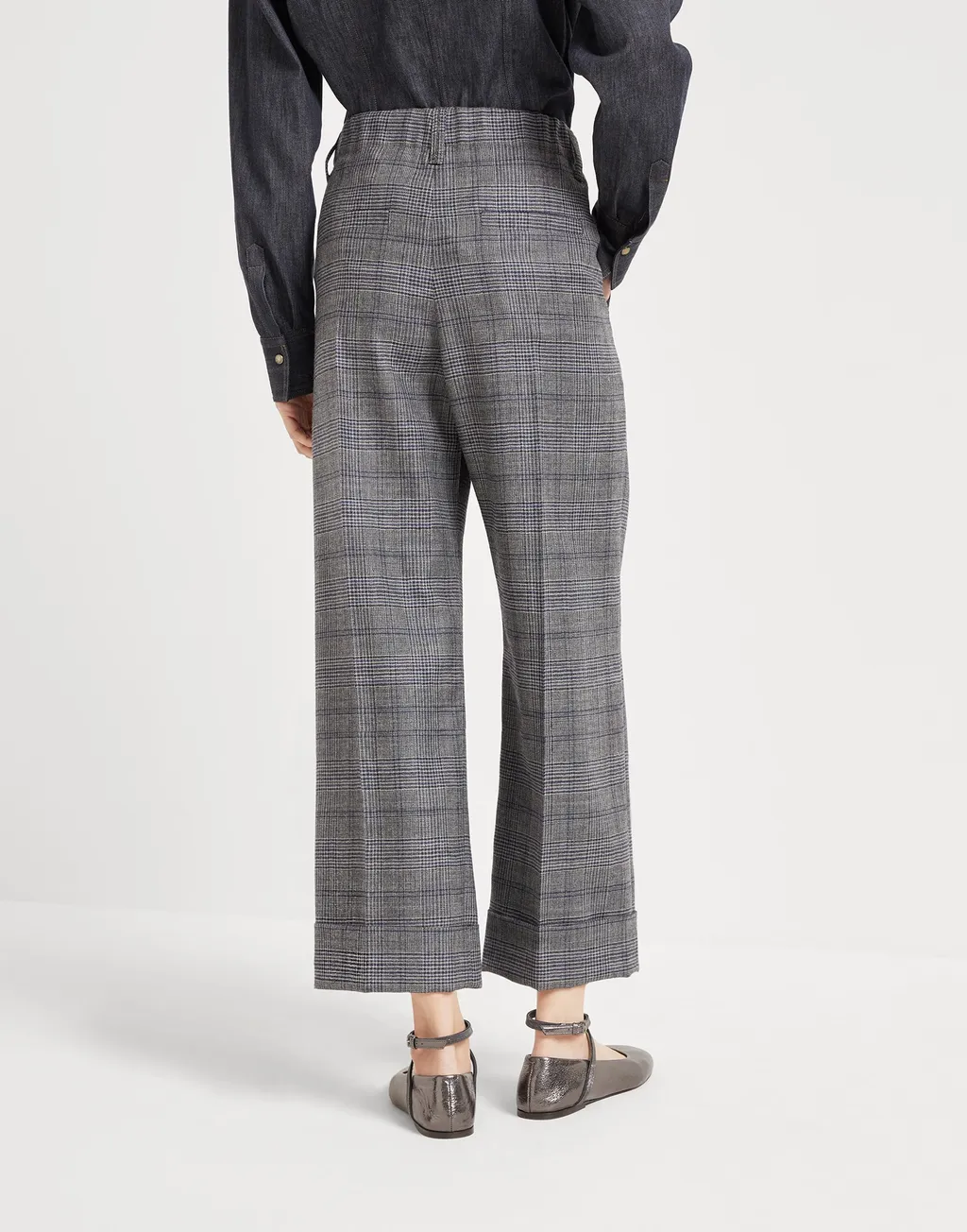 Prince Of Wales Cropped Trousers
