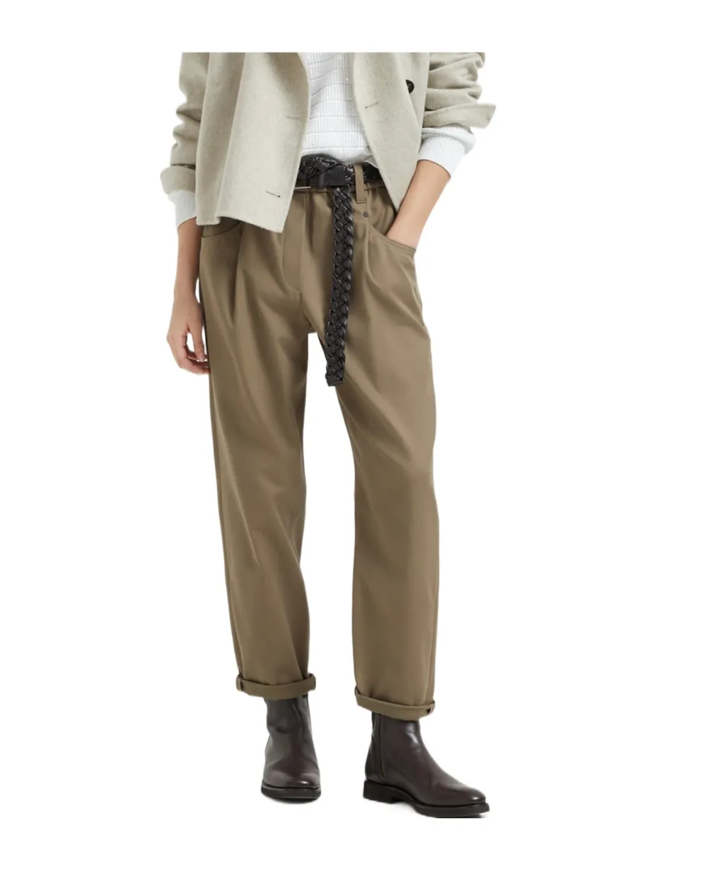 High Waist Straight Leg Trousers