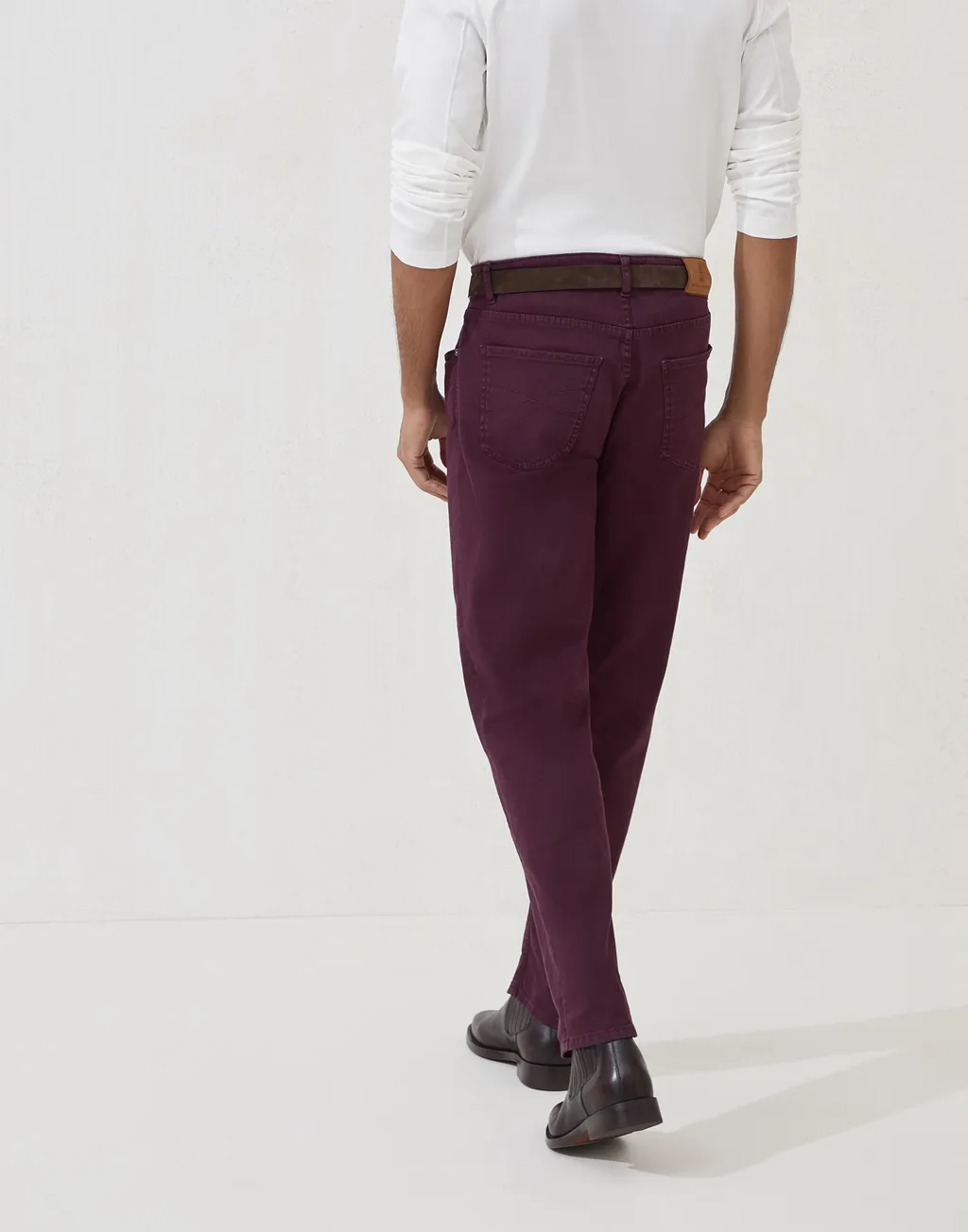 Logo Patch Straight Leg Jeans