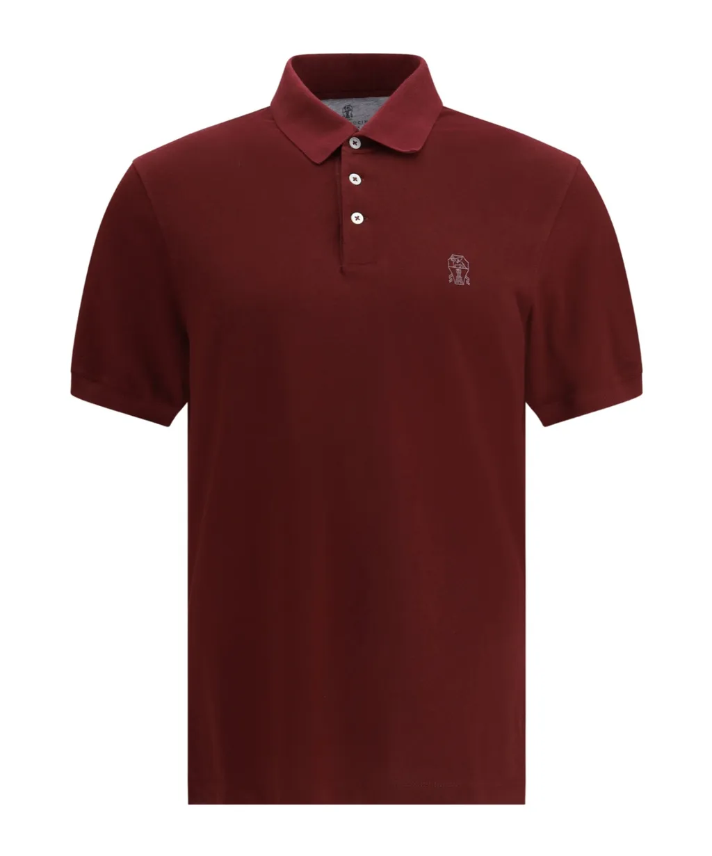 Logo Printed Short Sleeved Polo Shirt