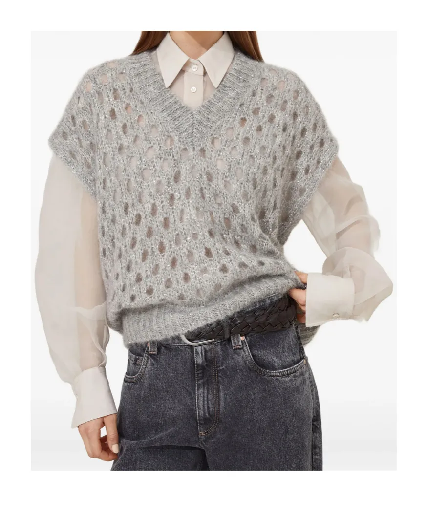 V-Neck Knitted Sweater