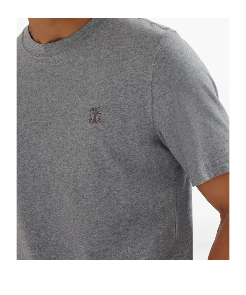 Logo Embroidered Crewneck T-Shirt