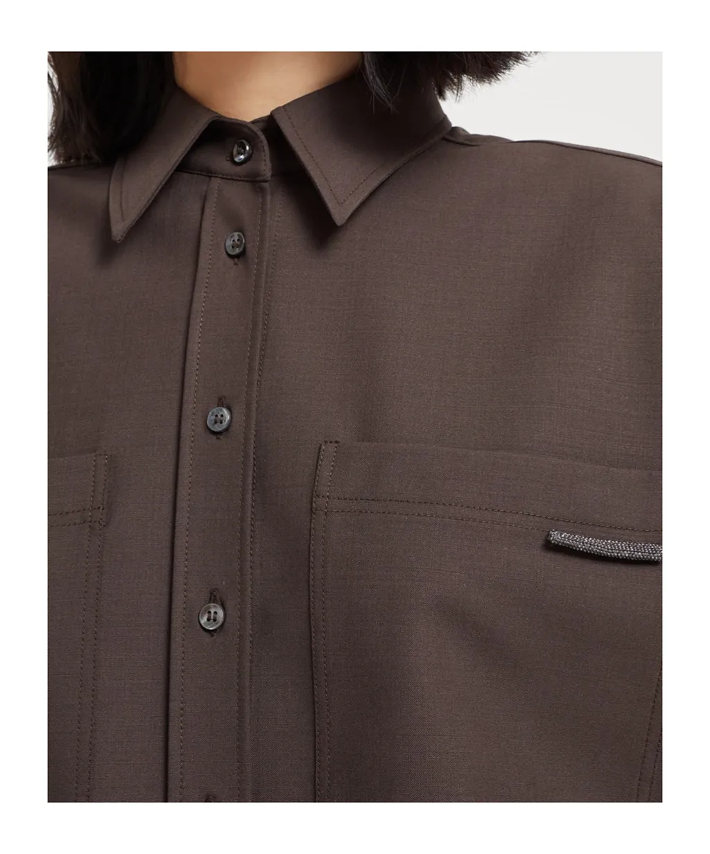 Embellished Button-Up Shirt