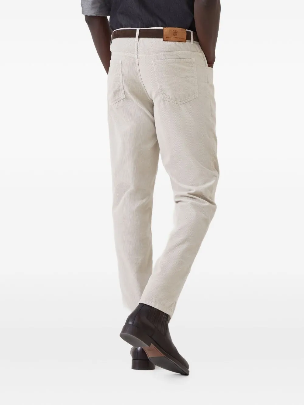 Logo Patch Straight-Leg Trousers