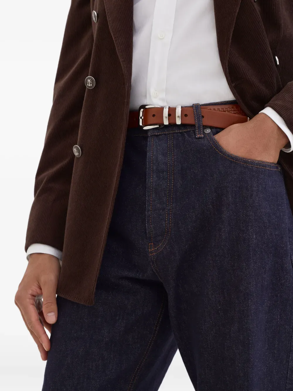 Logo Patch Tapered Jeans