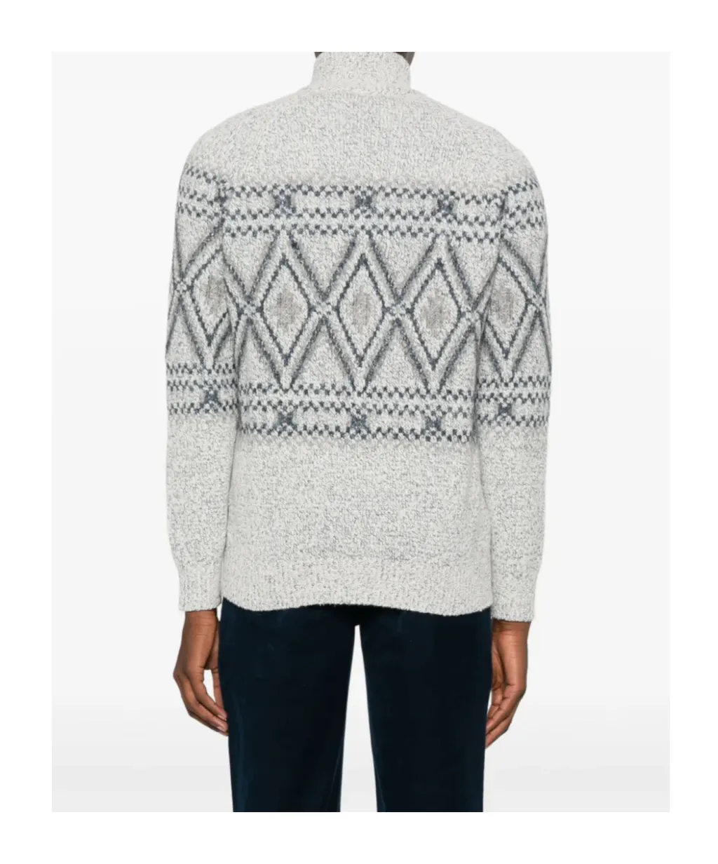 Patterned Intarsia Cardigan