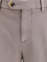 Garment-Dyed Comfort Gabardine Italian Fit Trousers