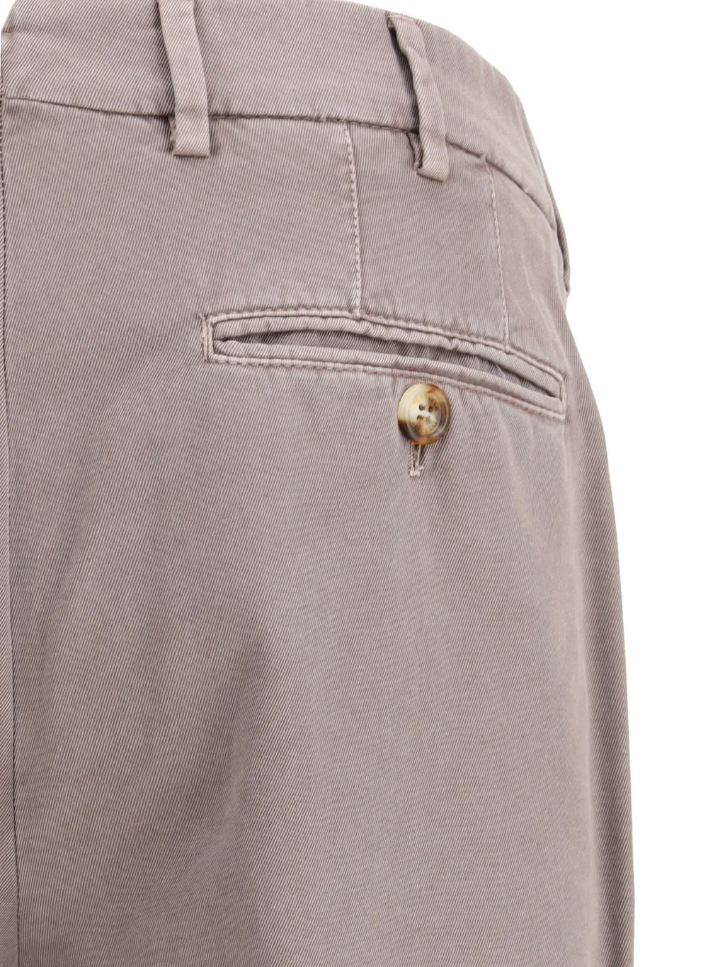 Garment-Dyed Comfort Gabardine Italian Fit Trousers