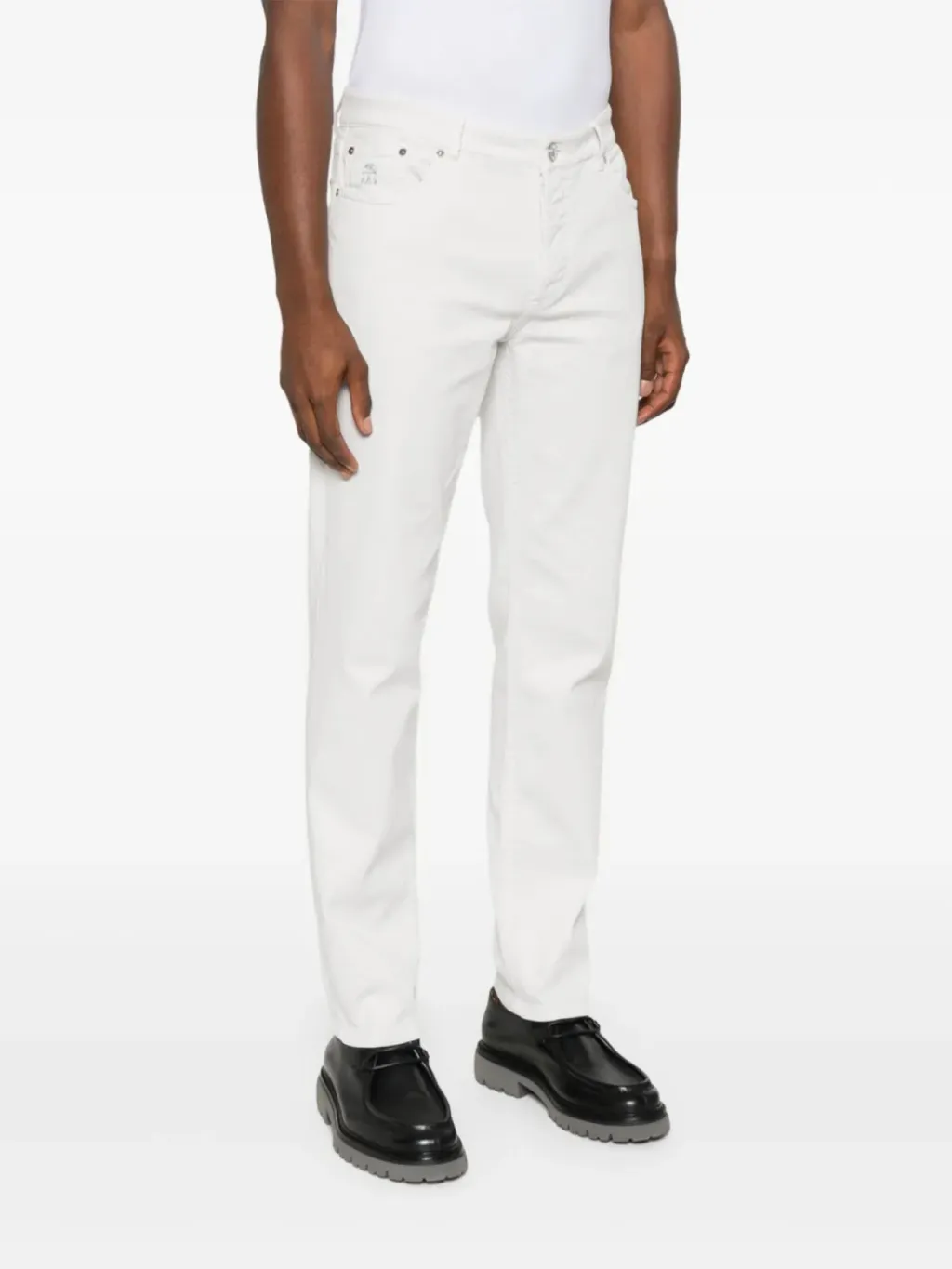 Logo Patch Straight-Leg Pants