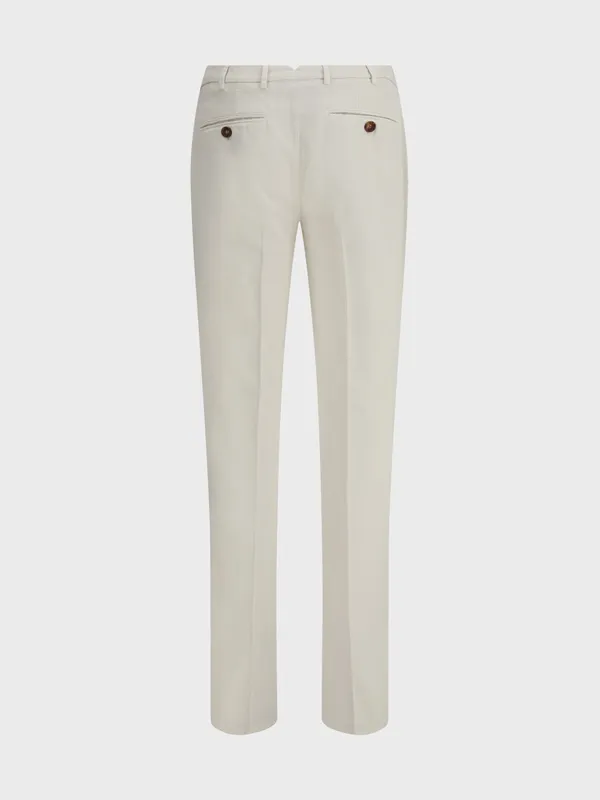 Garment-Dyed Comfort Gabardine Italian Fit Trousers