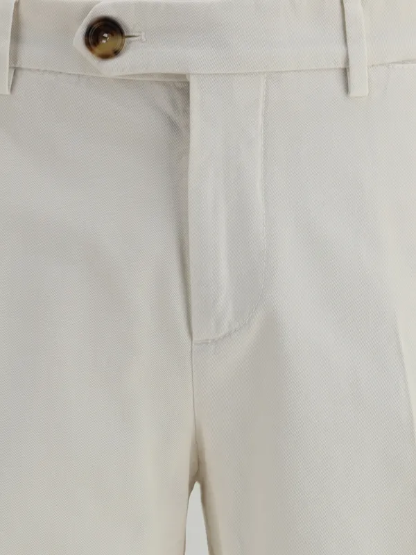 Garment-Dyed Comfort Gabardine Italian Fit Trousers