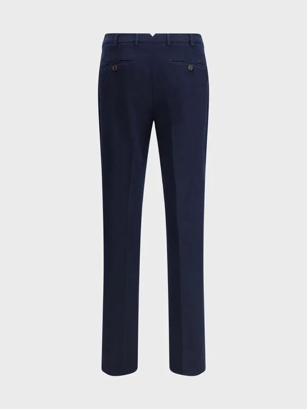 Garment-Dyed Comfort Gabardine Italian Fit Trousers