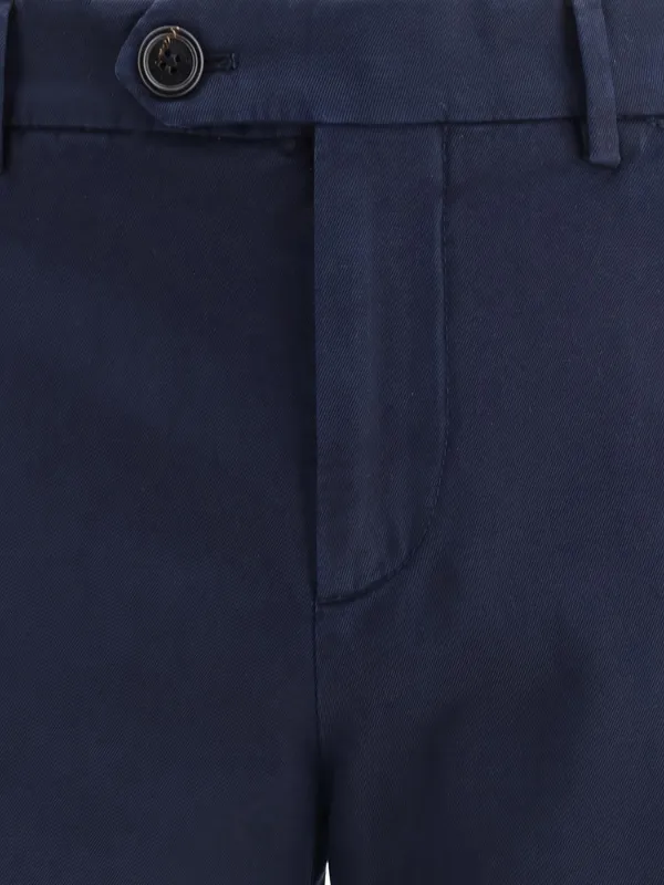 Garment-Dyed Comfort Gabardine Italian Fit Trousers