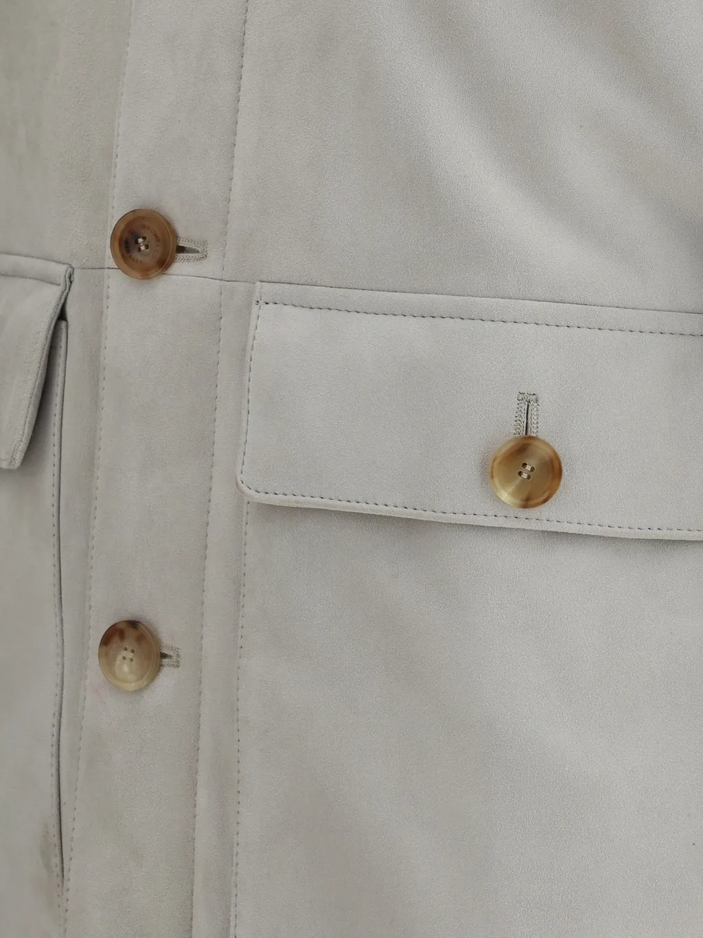 High-Neck Buttoned Jacket