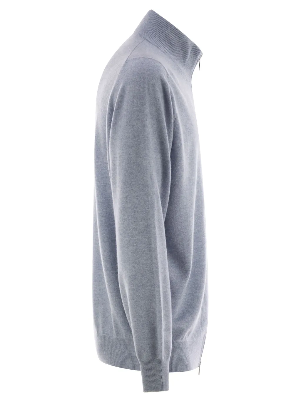 Zippered Turtleneck Cardigan