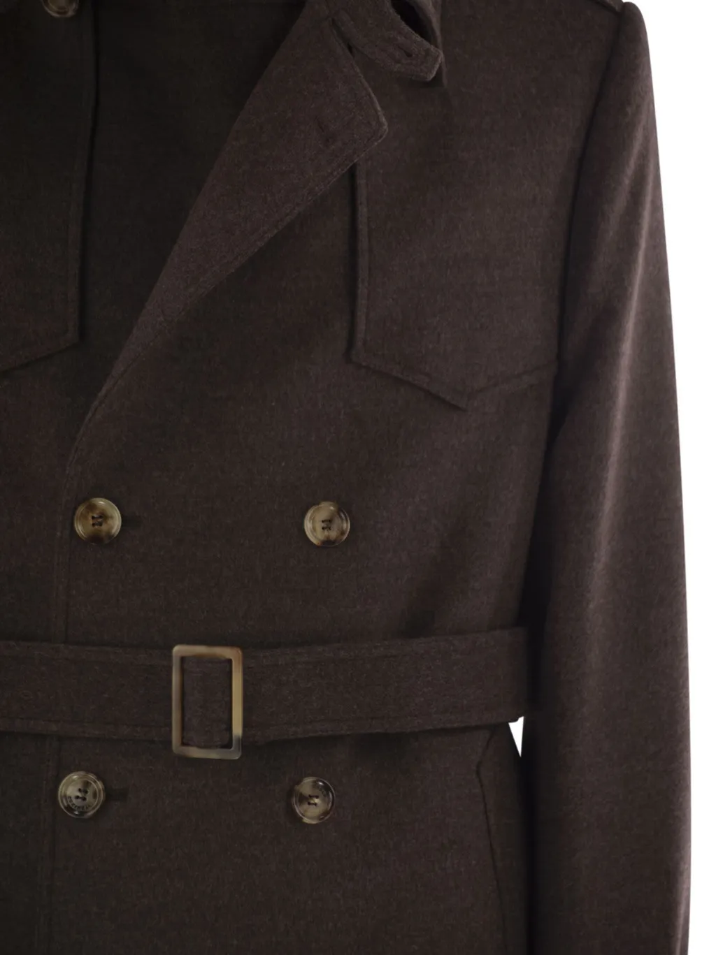 Double-Breasted Belted Coat