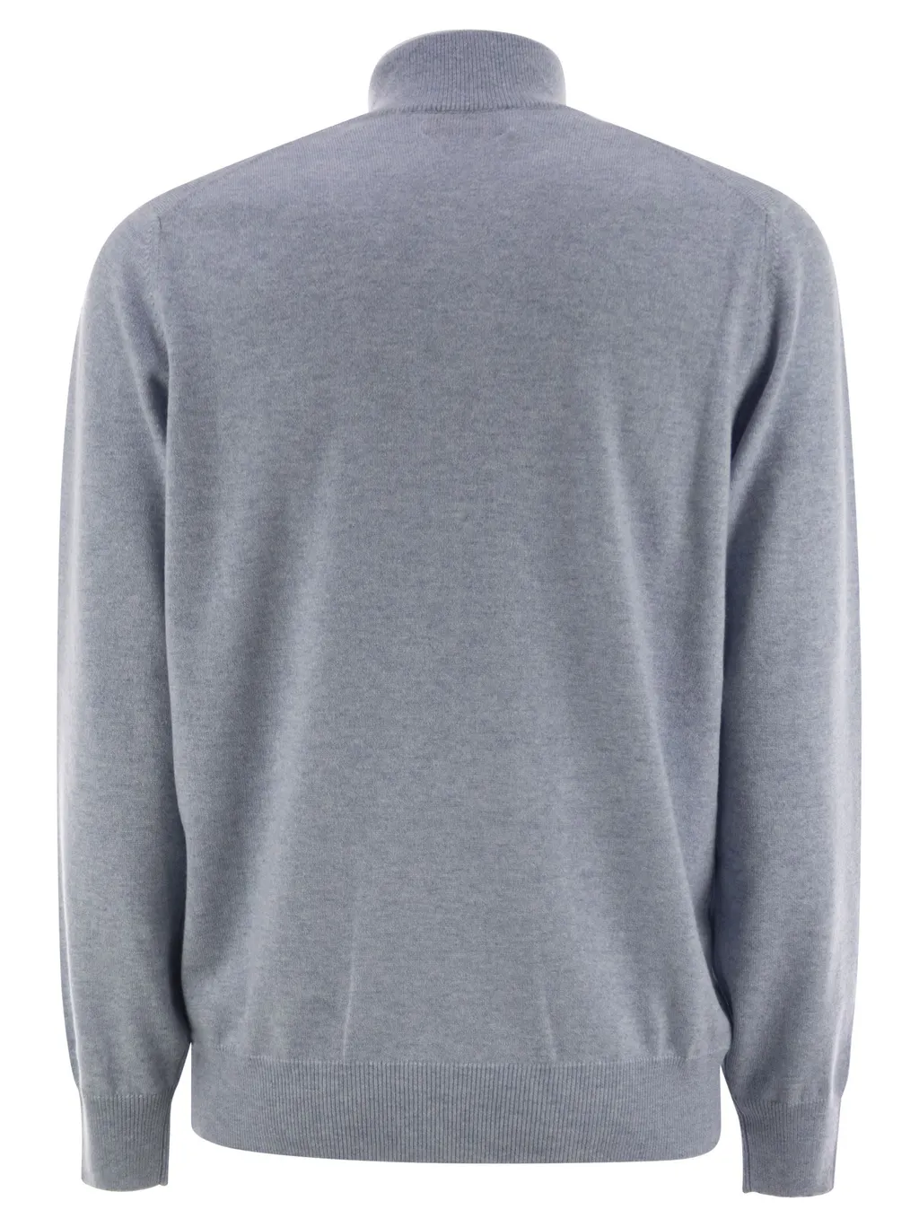 Funnel-Neck Knitted Polo Shirt