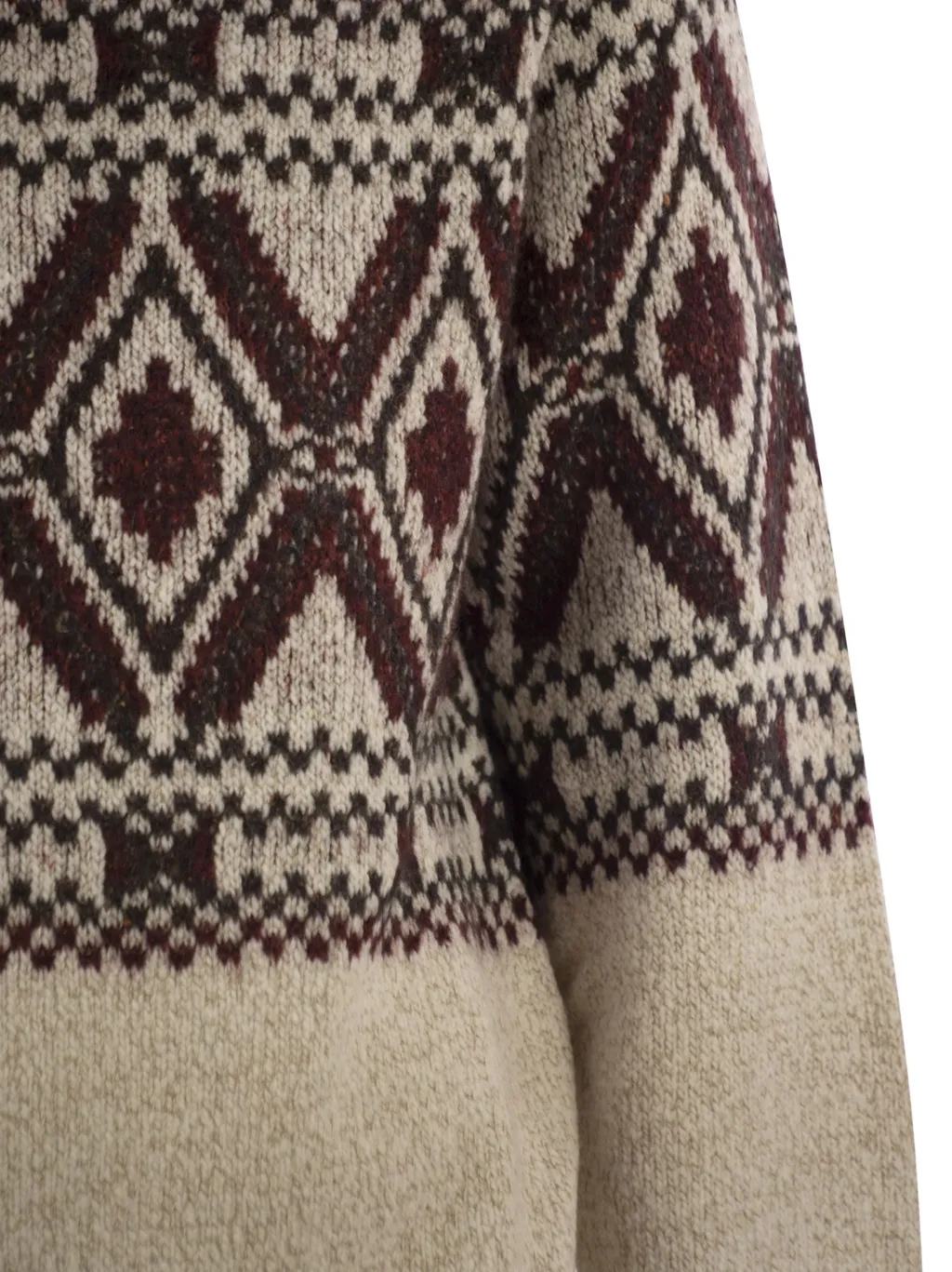 Geometric Jacquard Turtleneck Jumper