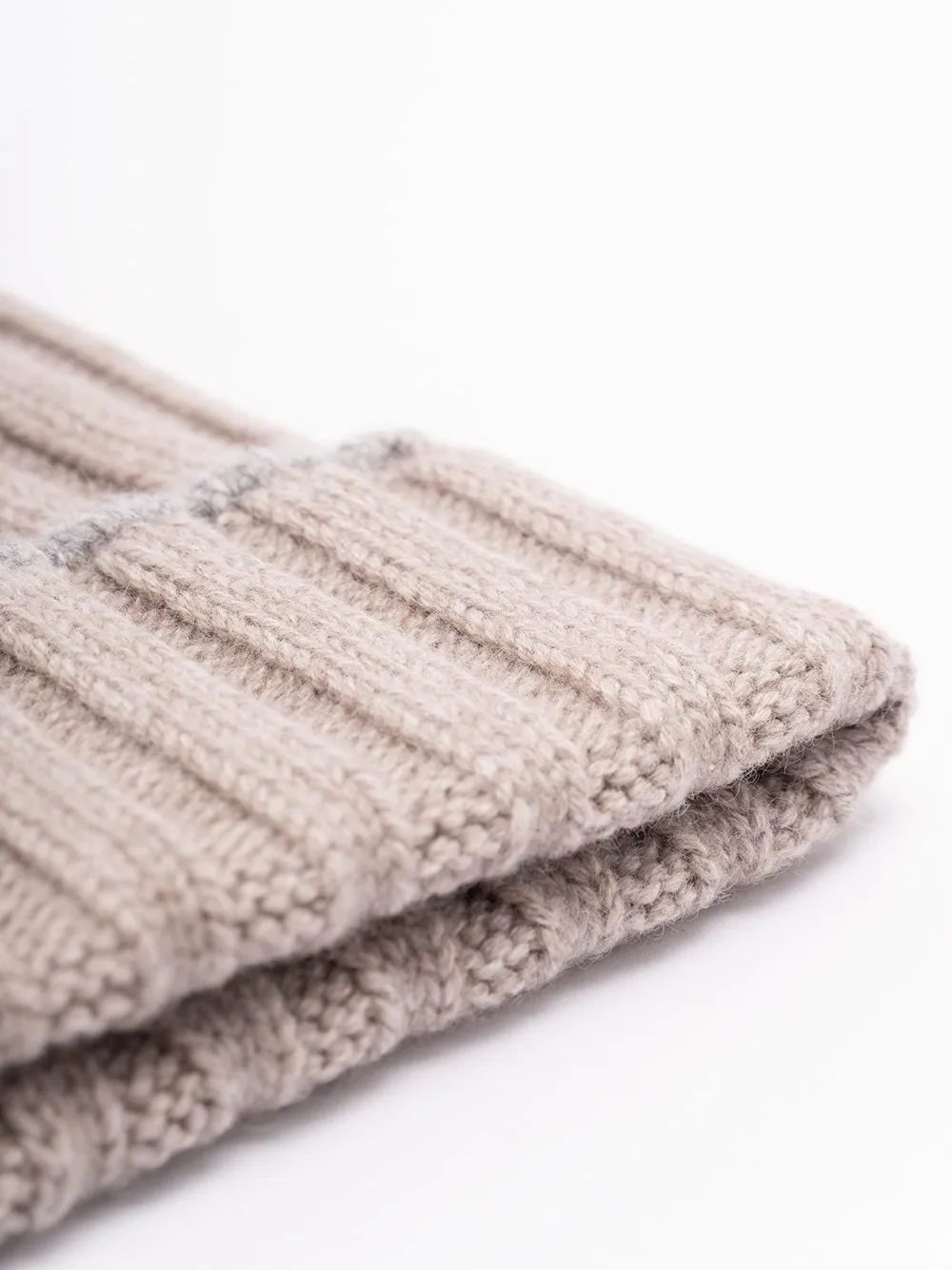 Turn-Up Brim Ribbed Beanie