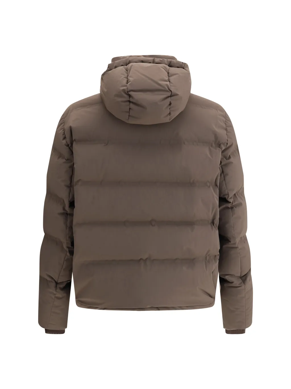 Zipped Hooded Down Jacket