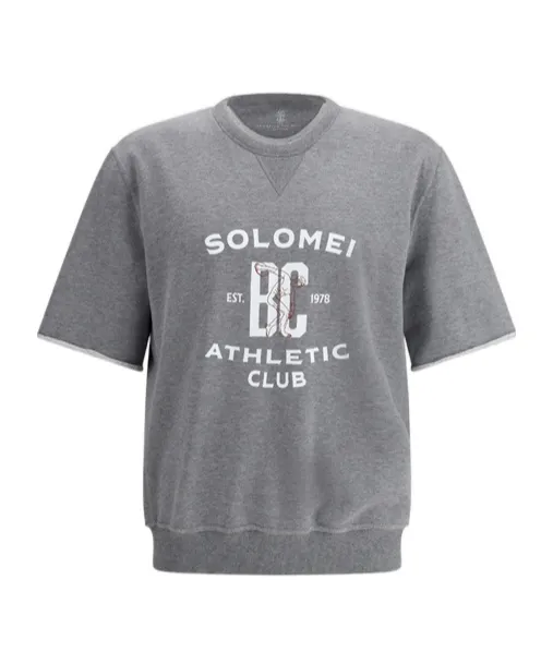 Short-Sleeved Crewneck Sweatshirt