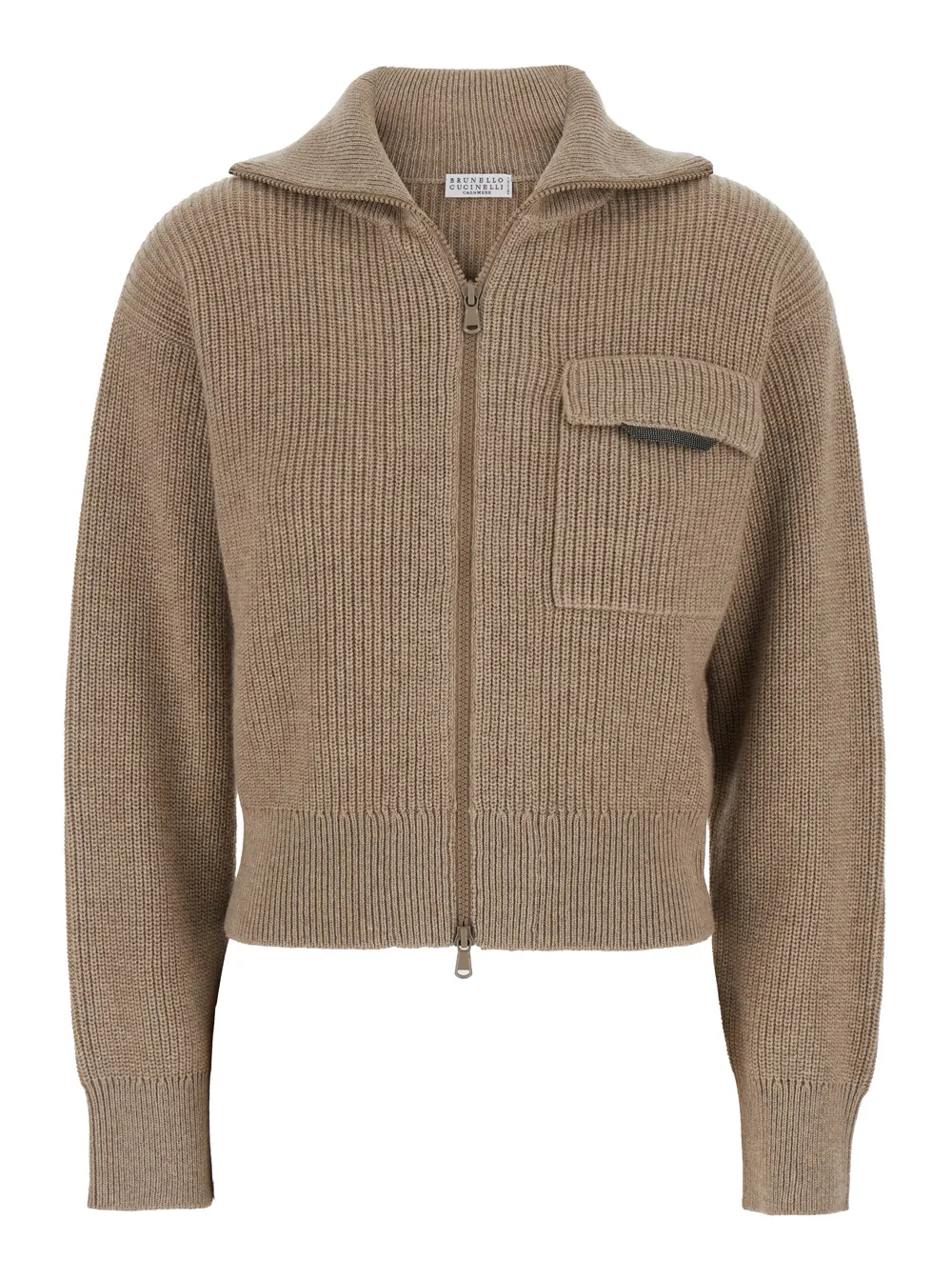 Long Sleeved Zip-Up Cardigan