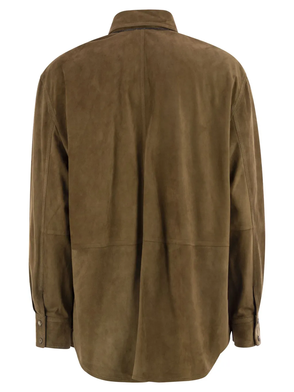 Bead-Embellished Leather Shirt