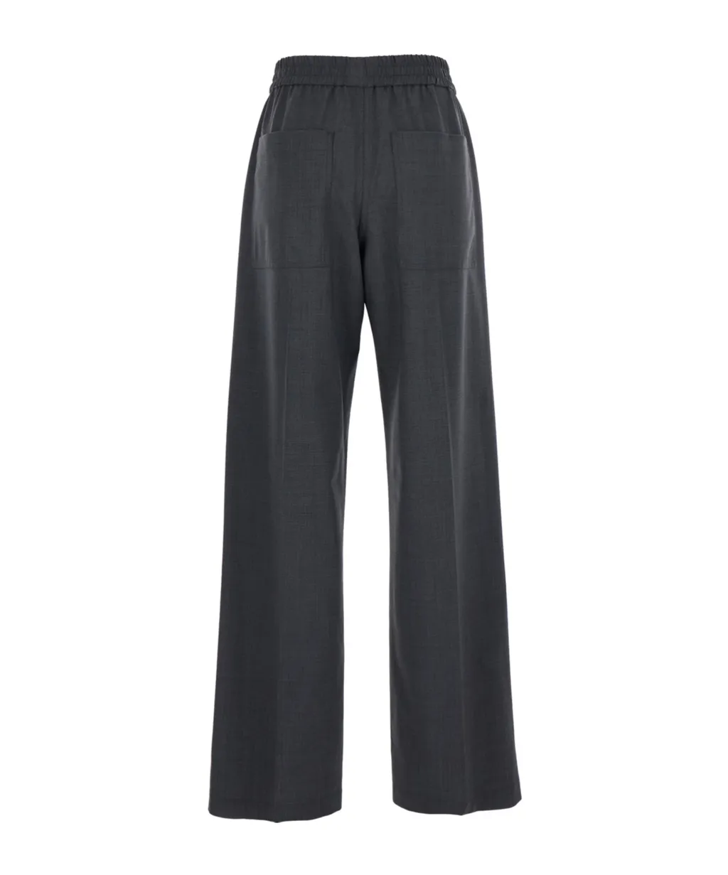 Side-Pocketed Wide-Leg Pants