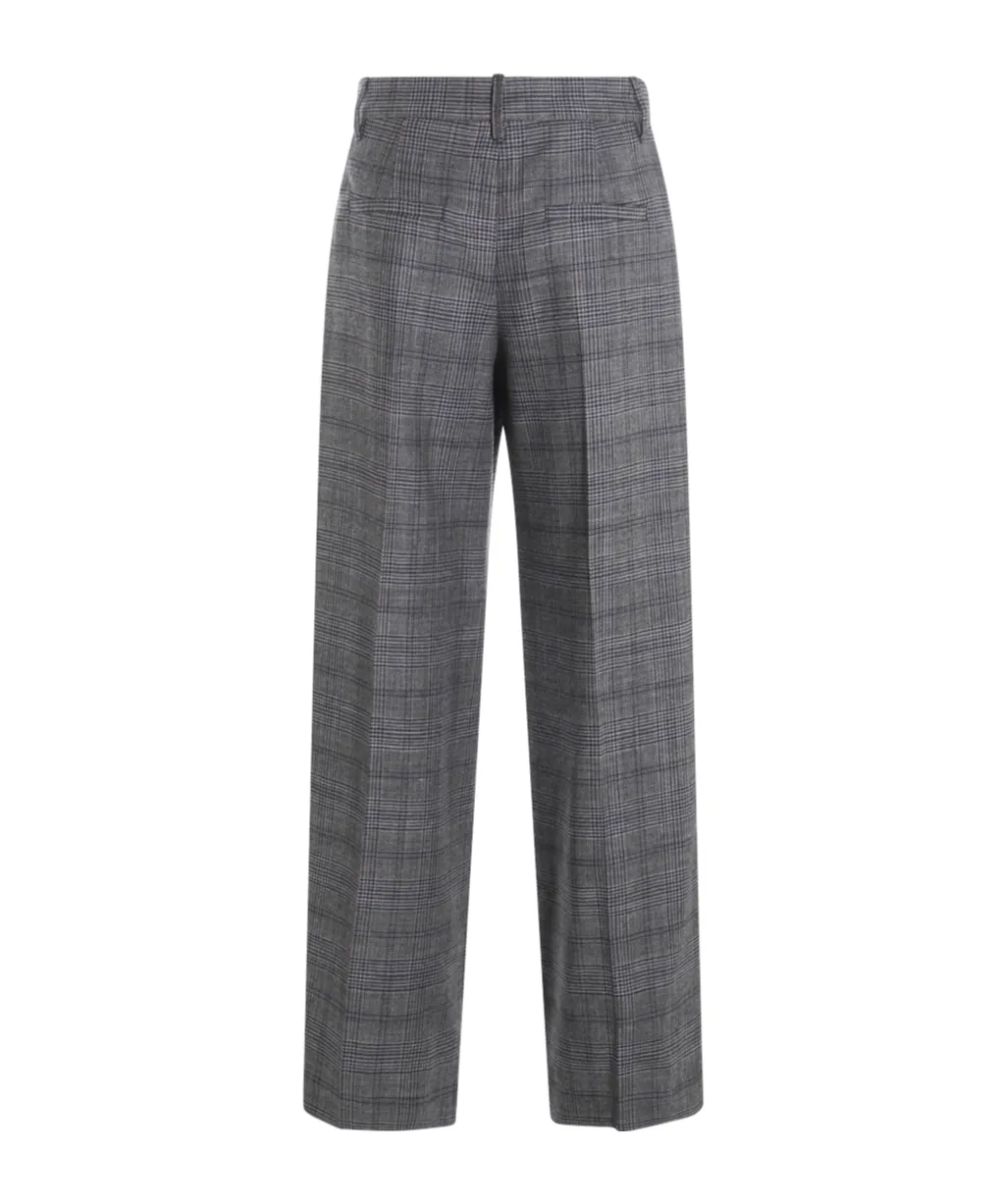 Checked Pattern Trousers