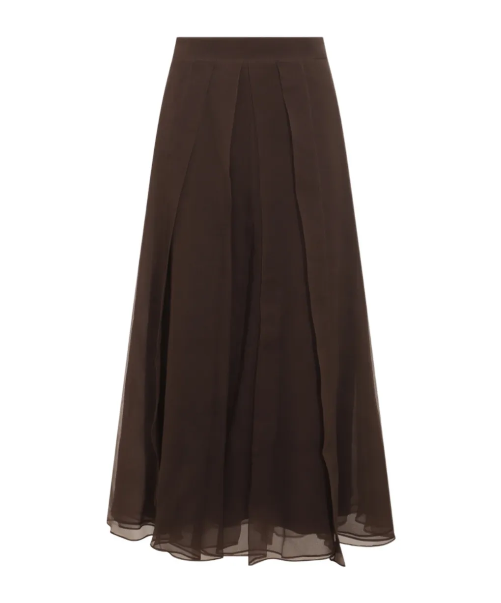 Silk Midi Skirt