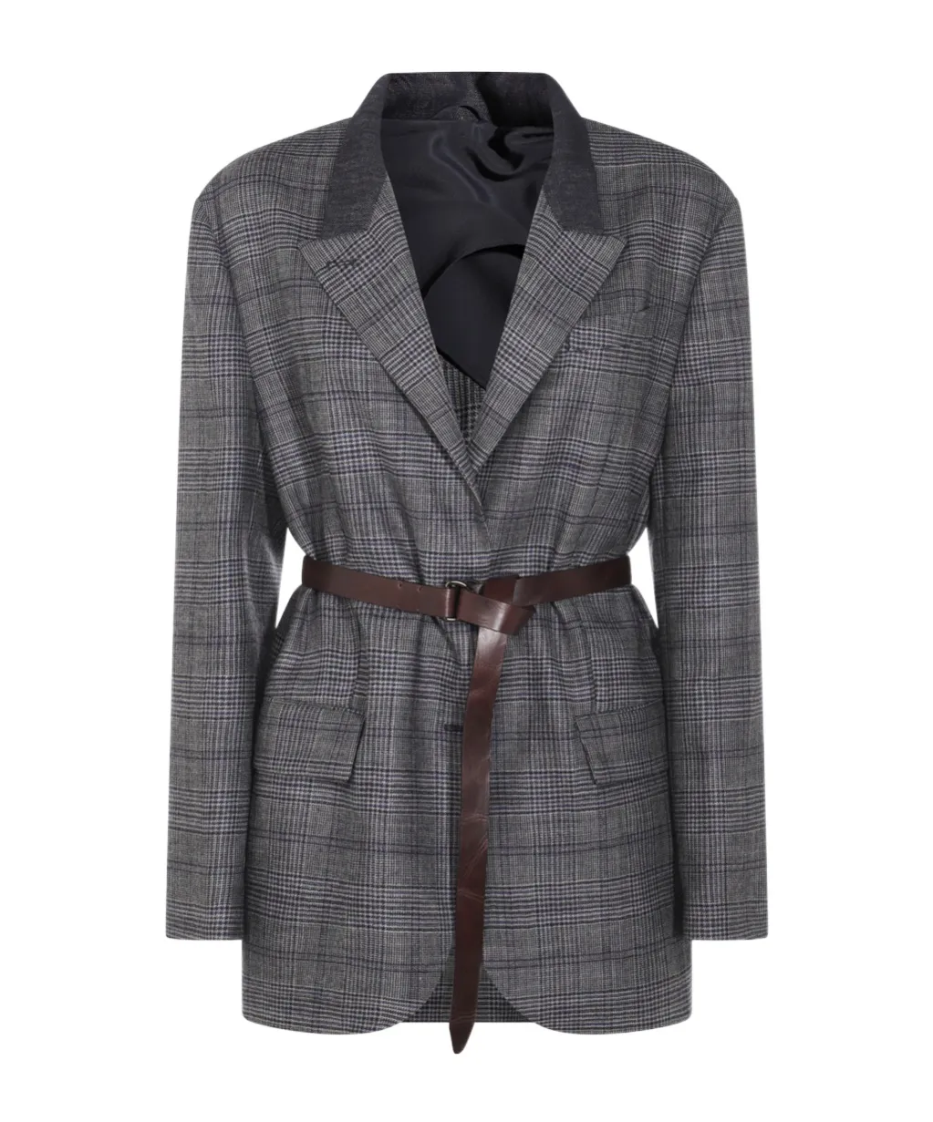 Single-Breasted Belted Blazer