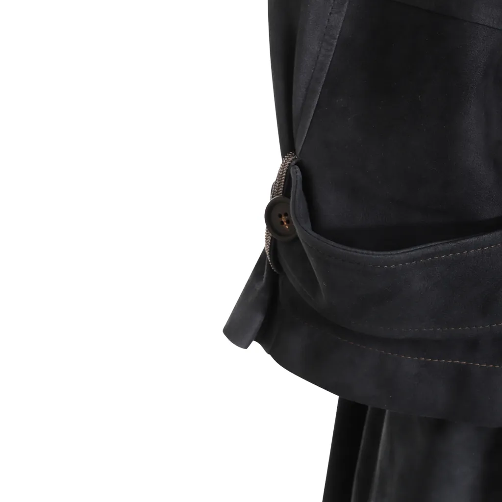 Suede Trench Coat