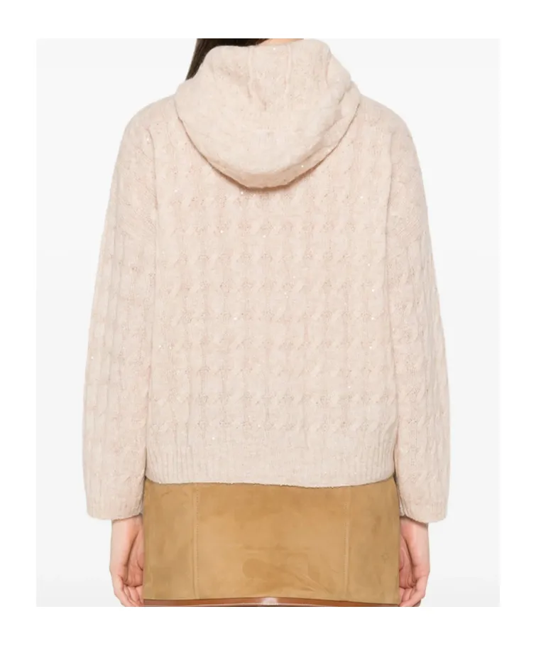 Embellished Hooded Jumper
