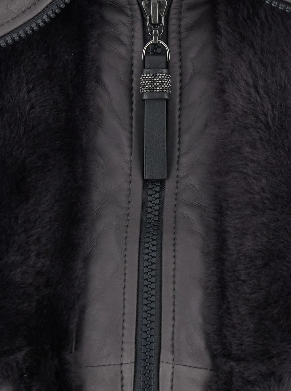 Zipped Shearling Jacket