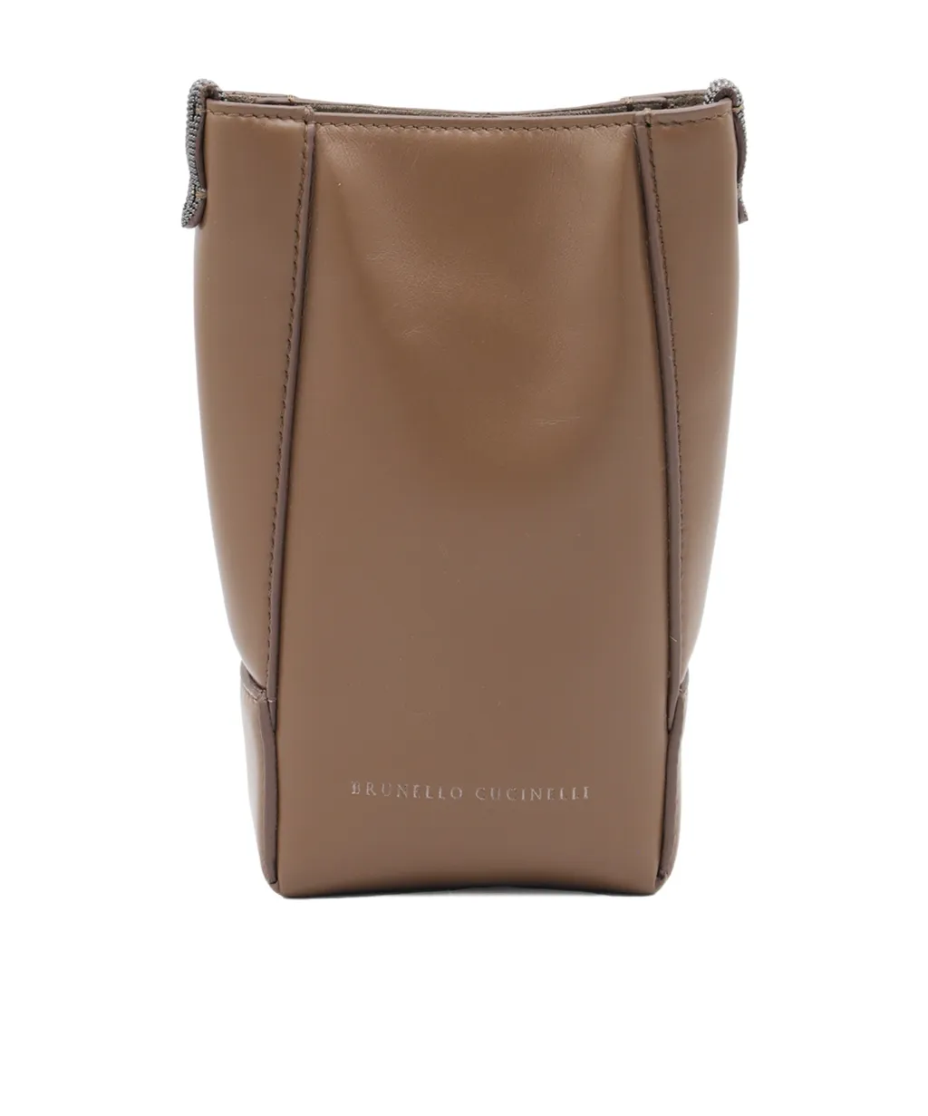 Logo Embossed Shoulder Bag