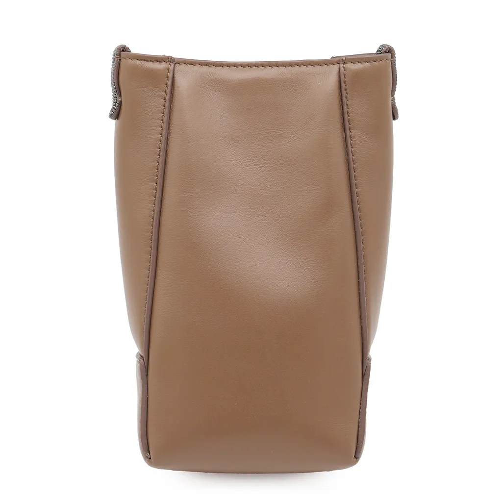 Logo Embossed Shoulder Bag