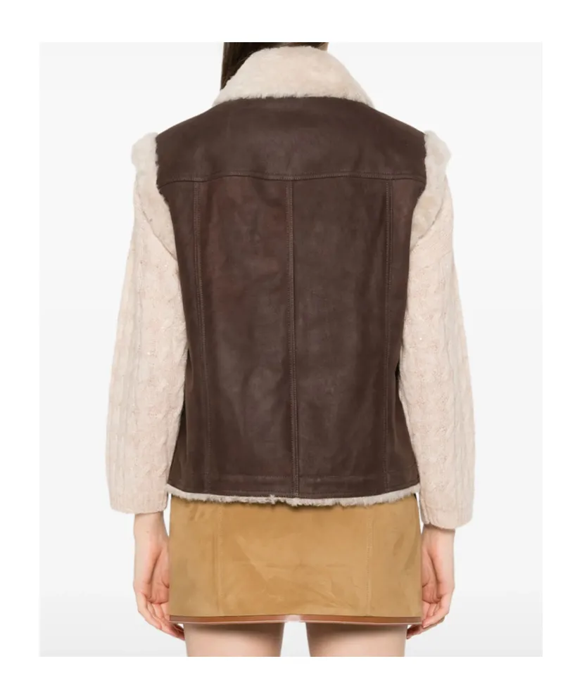 Buttoned Shearling Waistcoat