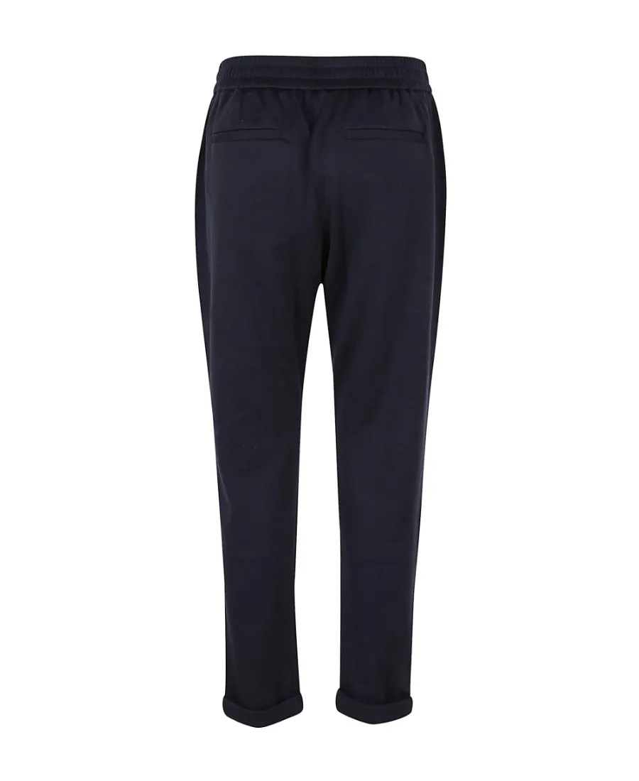 High-Waisted Drawstring Track Pants