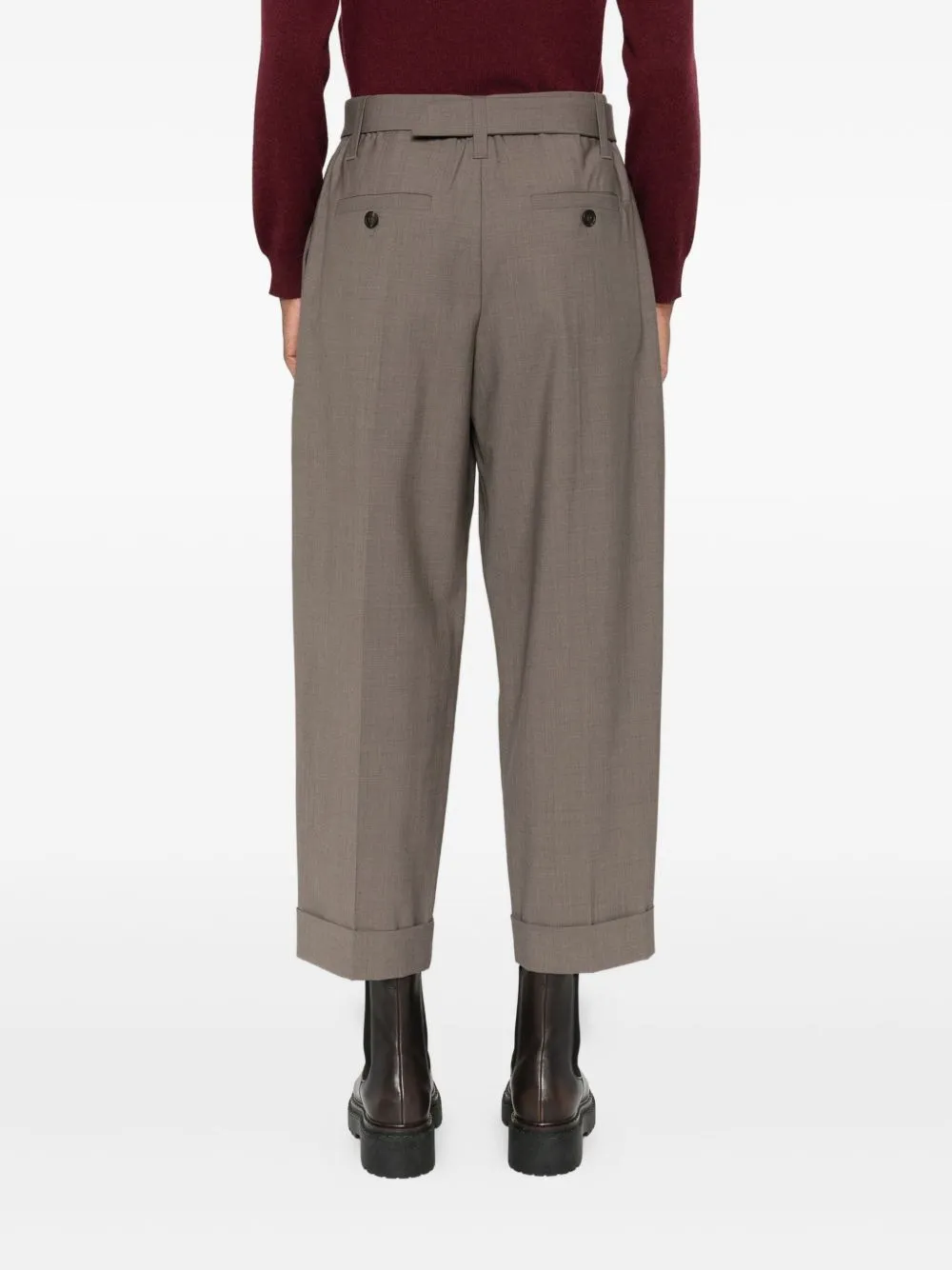 Belted Pleated Trousers