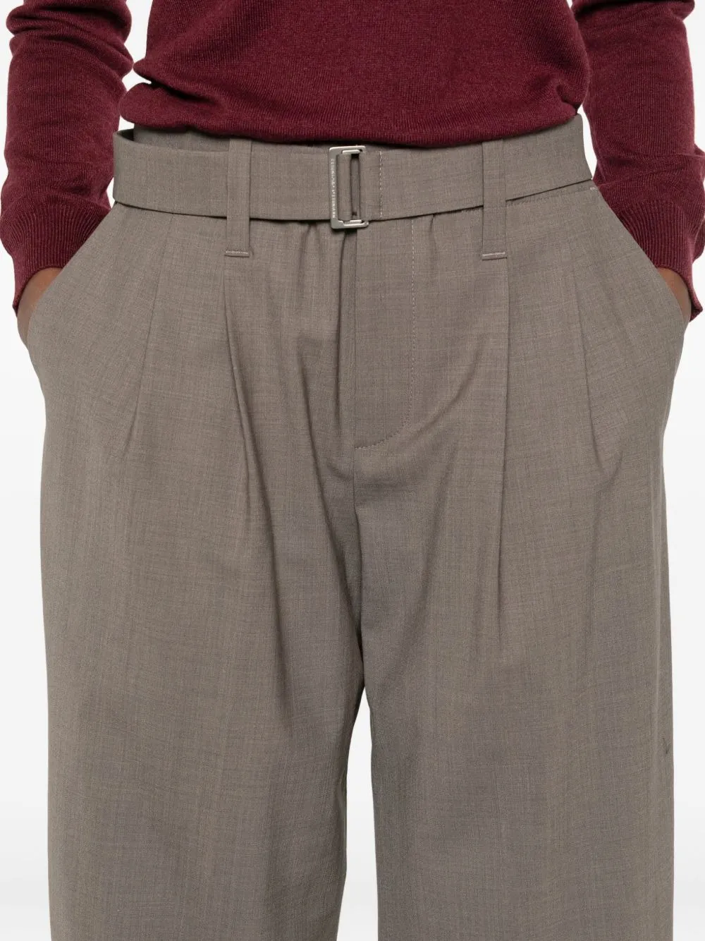 Belted Pleated Trousers