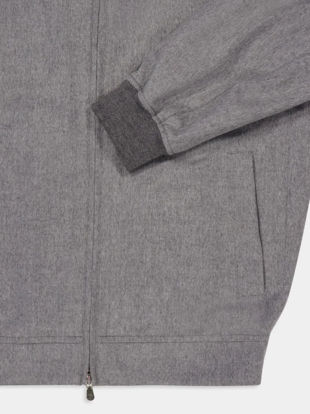 Zip-Up Long-Sleeved Bomber Jacket