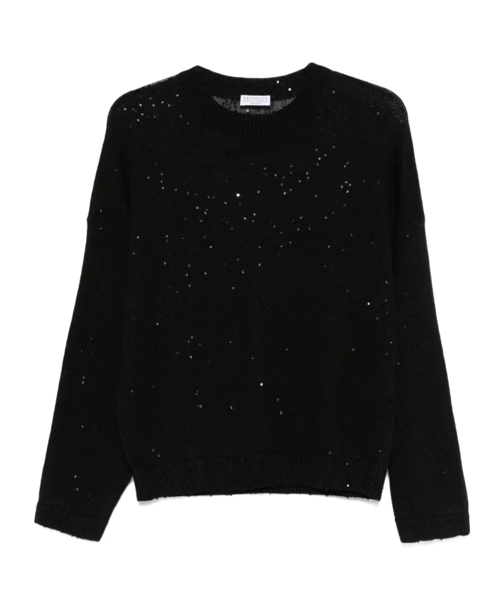 Sequin-Embellished Sweater