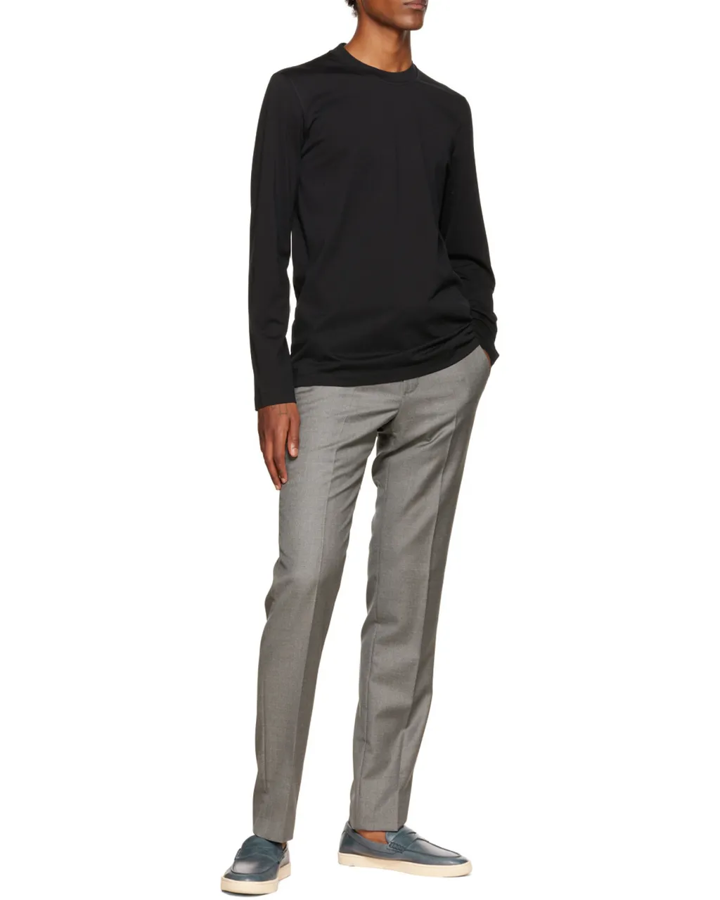 Long-Sleeved Cotton T-Shirt