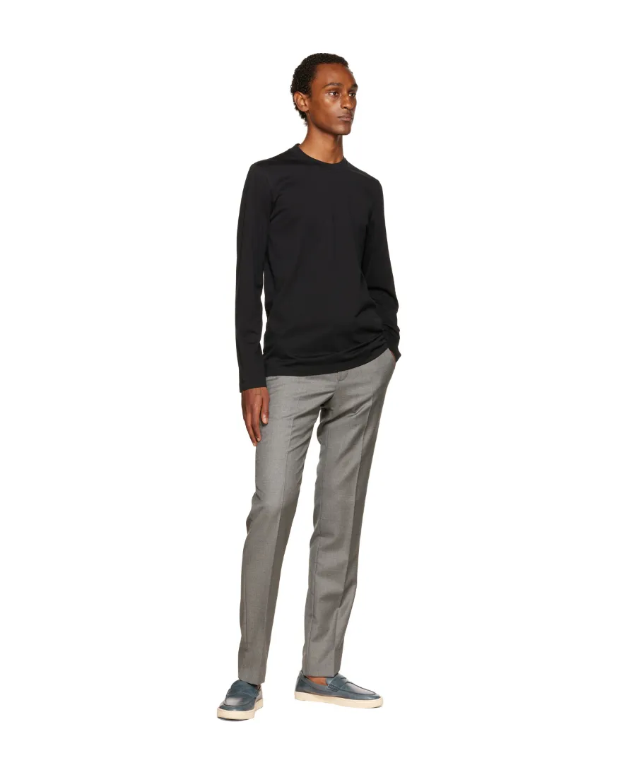 Long-Sleeved Cotton T-Shirt