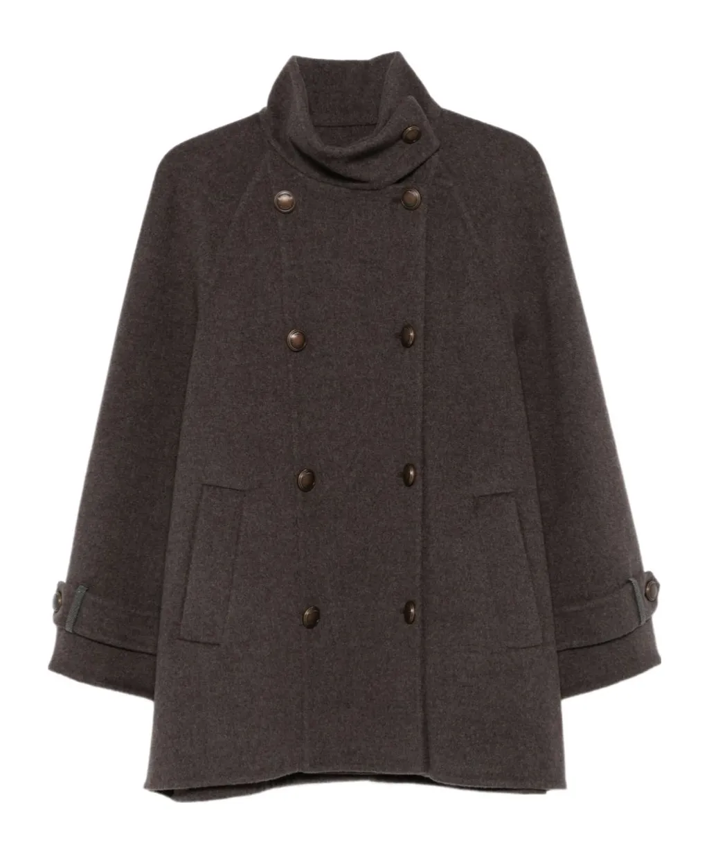 Double-Breasted Buttoned Coat