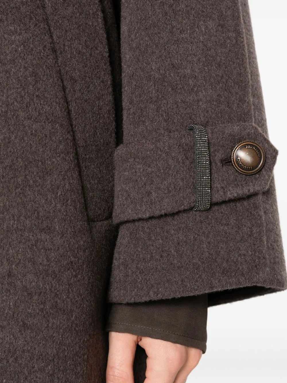 Double-Breasted Buttoned Coat