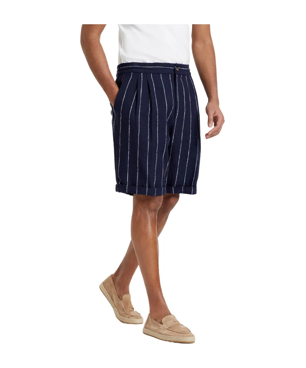 Pinstriped Bermuda Shorts