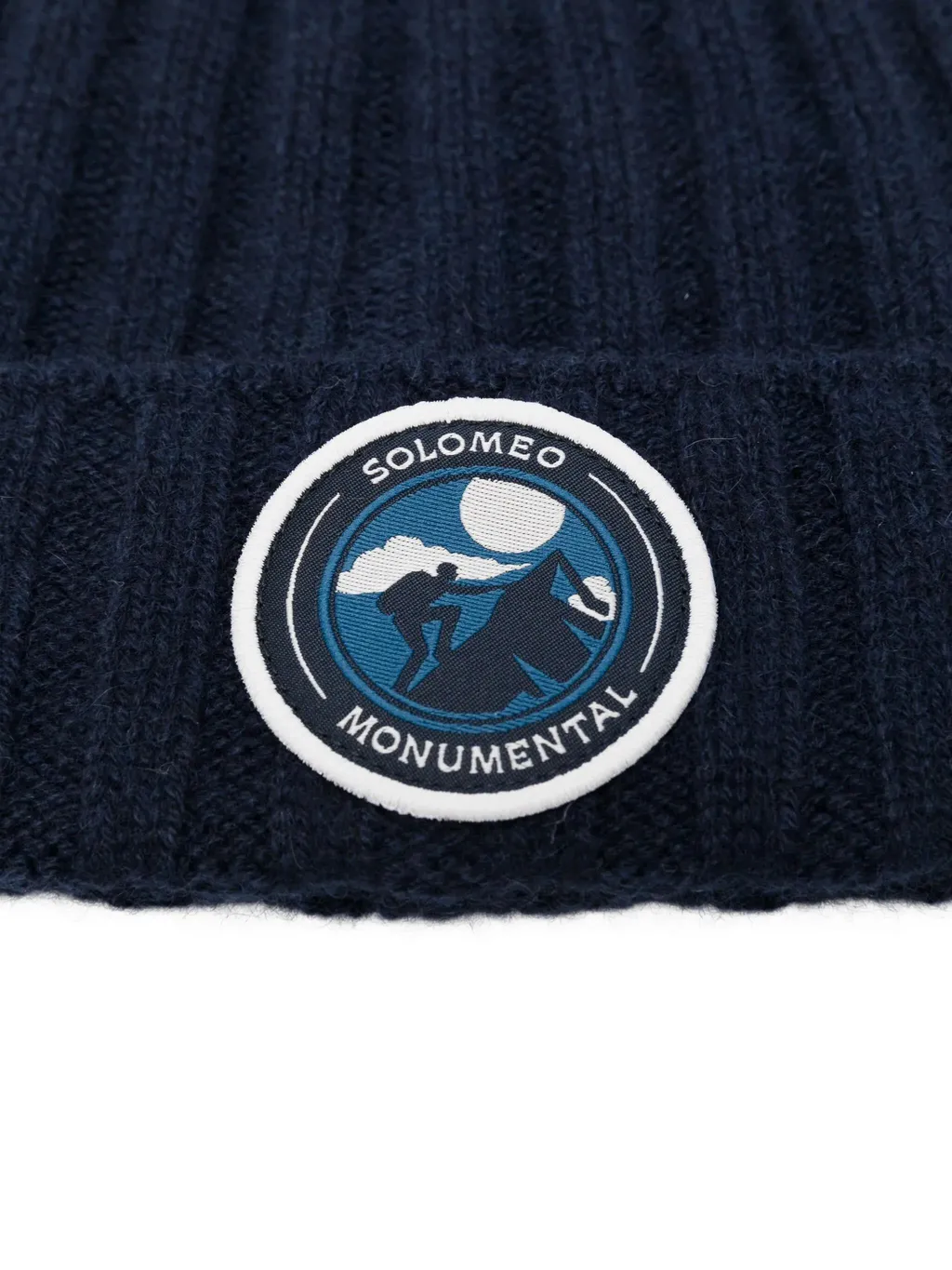 Ribbed-Knit Logo-Patch Beanie
